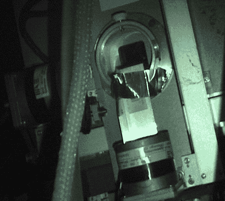 Fig 3 : Couteau placé au foyer du télescope de 80 cm de l'O.H.P.